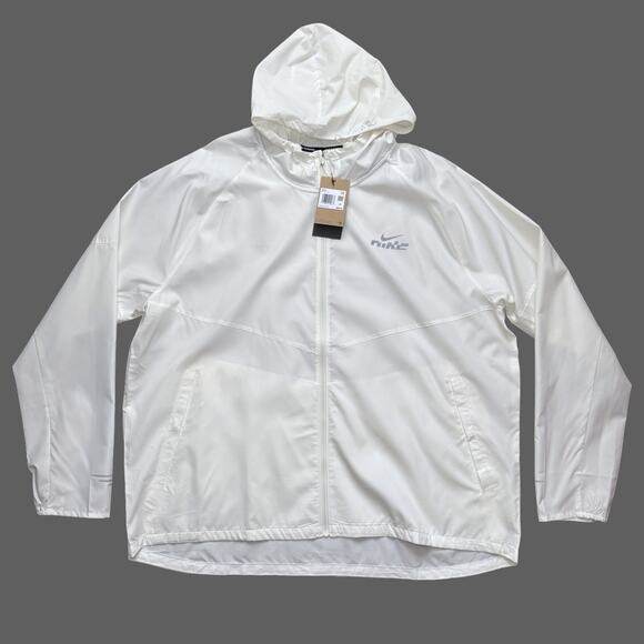 Nike Miler Flash White Water-Repellent Jacket XXL